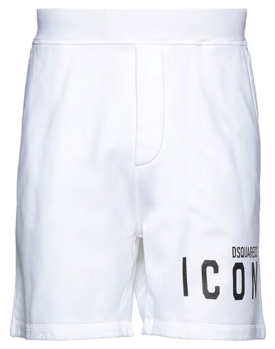 DSQUARED2 Shorts & Bermuda White 100% Cotton, Elastane