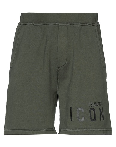 DSQUARED2 Pantalone felpa Verde militare 100% Cotone, Elastan