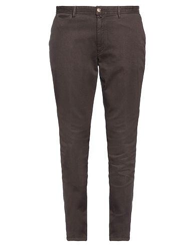 REPORTER Casual pants Dark brown 97% Cotton, 3% Elastane