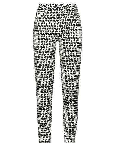 D.EXTERIOR Casual trouser Ivory 74% Cotton, 24% Polyamide, 2% Elastane