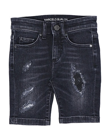 MARCELO BURLON Denim pants Steel grey 92% Cotton, 6% Elastomultiester, 2% Elastane