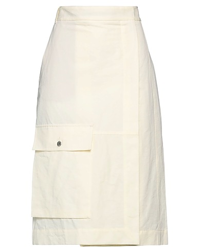 ROCHAS Midi skirt Cream 72% Cotton, 28% Linen