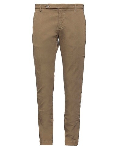 ENTRE AMIS Casual trouser Green 98% Cotton, 2% Elastane