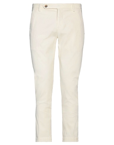 ENTRE AMIS Casual trouser Ivory 98% Cotton, 2% Elastane