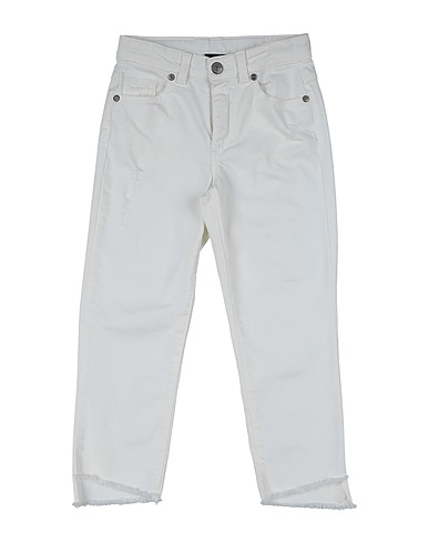 PLEASE Denim trousers White 98% Cotton, 2% Elastane