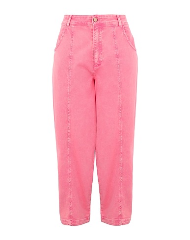 SEE BY CHLOÉ Denim trousers Pink 98% Cotton, 2% Elastane