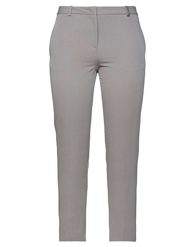 FABIANA FILIPPI Casual trouser Taupe 100% Merino Wool, Ecobrass