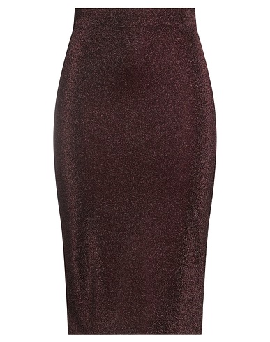 SEVENTY VENEZIA Midi skirt Bronze 63% Viscose, 21% Polyamide, 16% Polyester