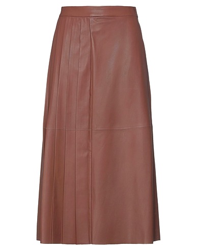FABIANA FILIPPI Midi skirt Brown 100% Leather