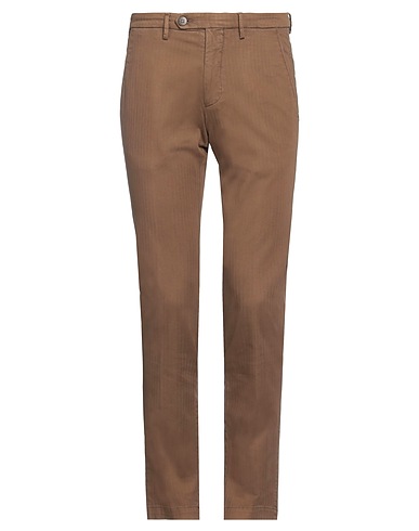 MICHAEL COAL Pantalone Marrone 98% Cotone, 2% Elastan