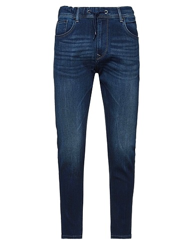 PEPE JEANS Denim pants Blue 73% Cotton, 17% Polyester, 9% Rayon, 1% Elastane
