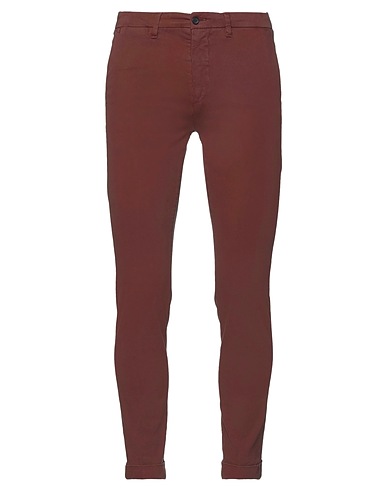 LABORATORI ITALIANI Casual pants Brown 98% Cotton, 2% Elastane