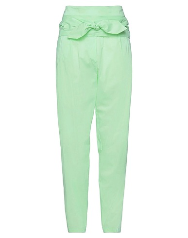 LIVIANA CONTI Pantalone Verde chiaro 68% Cotone, 28% Poliammide, 4% Elastan