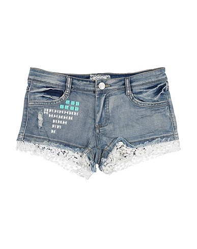 FUN & FUN Denim shorts Blue 99% Cotton, 1% Elastane
