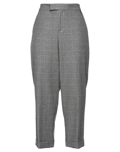 TWINSET Casual trouser Grey 39% Wool, 30% Polyester, 30% Viscose, 1% Elastane, Mother-of-pearl