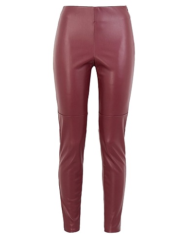 8 by YOOX Leggings HIGH-WAIST ELASTIC LEGGINGS
 Bordeaux 50% Poliuretano, 50% Poliestere