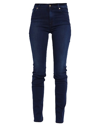 7 FOR ALL MANKIND Denim trousers Blue 50% Modal, 41% Cotton, 6% Polyester, 3% Elastane