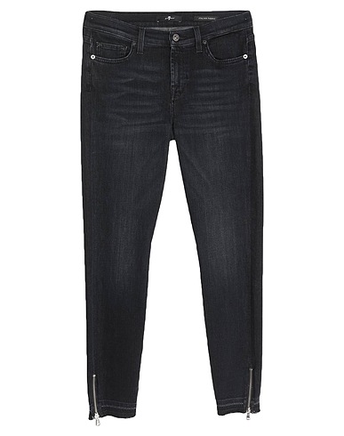 7 FOR ALL MANKIND Denim trousers Black 81% Cotton, 11% Lyocell, 6% Elastomultiester, 2% Elastane