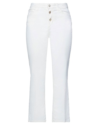 LIU •JO Casual trouser White 97% Cotton, 3% Elastane