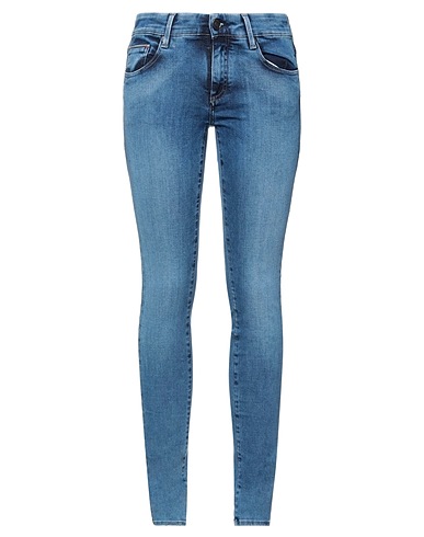 CARE LABEL Denim trousers Blue 90% Cotton, 8% Elastomultiester, 2% Elastane