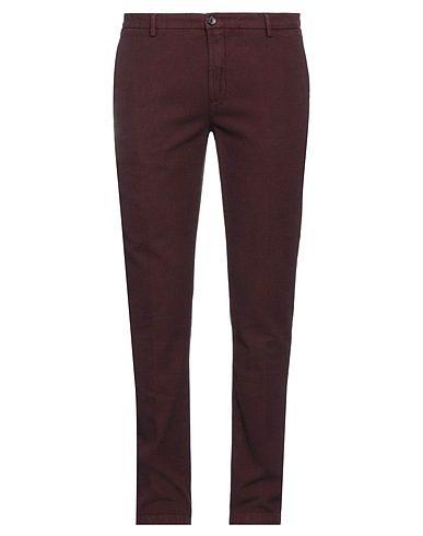 YAN SIMMON Casual trouser Burgundy 98% Cotton, 2% Elastane