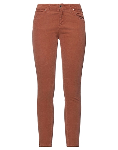 FLY GIRL Casual trouser Brown 98% Cotton, 2% Elastane