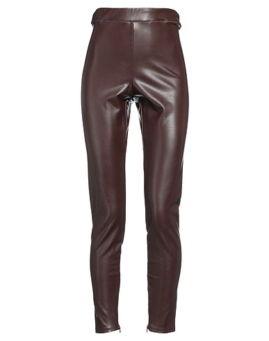 MICHAEL MICHAEL KORS Leggings FAUX LEATHER BI STRETCH LEGGINGS
 Chocolate brown 95% Viscose, 5% Elastane, Polyurethane coated