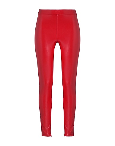 MICHAEL MICHAEL KORS Leggings FAUX LEATHER BI STRETCH LEGGINGS
 Rosso 95% Viscosa, 5% Elastan, Spalmato poliuretano