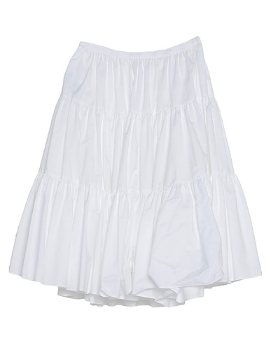 VALENTINO GARAVANI Midi skirt White 75% Cotton, 25% Polyester
