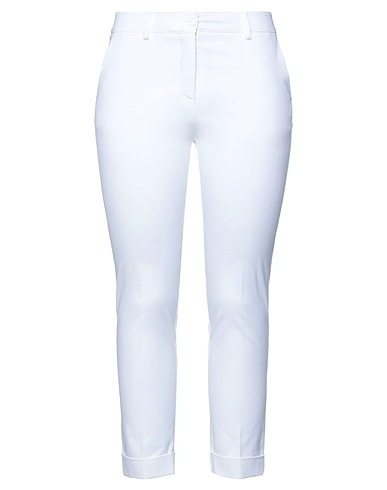 P.A.R.O.S.H. Casual trouser White 98% Cotton, 2% Elastane