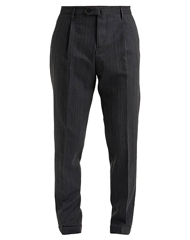 BRIGLIA 1949 Casual pants Black 51% Virgin Wool, 49% Cotton