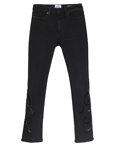 DONDUP Denim trousers Black 92% Cotton, 6% Elastomultiester, 2% Elastane