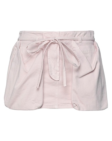 VALENTINO GARAVANI Mini skirt Light pink 100% Cotton, Lambskin