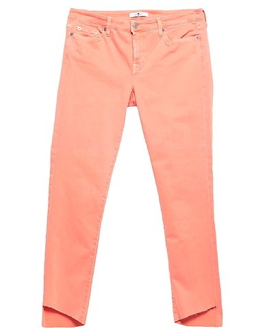 7 FOR ALL MANKIND Denim trousers Coral 85% Cotton, 11% Polyester, 4% Elastane