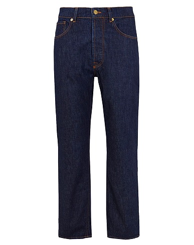 8 by YOOX Denim trousers Blue 100% Organic cotton