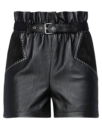 SAINT LAURENT Δερμάτινο παντελόνι Μαύρο 100% Δέρμα αρνιού, Δέρμα μοσχαριού