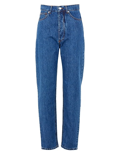 8 by YOOX Denim pants ORGANIC COTTON CROPPED TAPERED JEAN
 Blue 100% Organic cotton