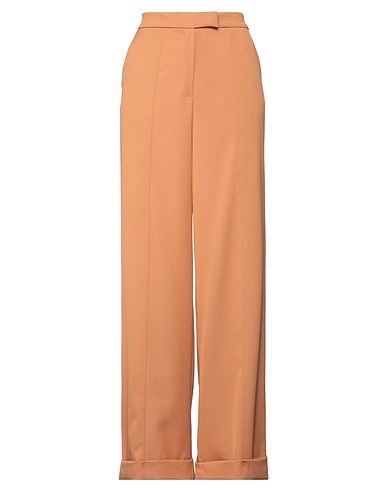 MANILA GRACE Casual trouser Camel 68% Polyester, 30% Viscose, 2% Elastane