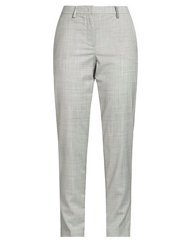 FABIANA FILIPPI Casual trouser Light grey 100% Virgin Wool, Ecobrass