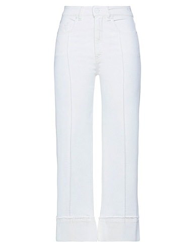 P_JEAN Denim trousers White 96% Cotton, 3% Polyester, 1% Elastane