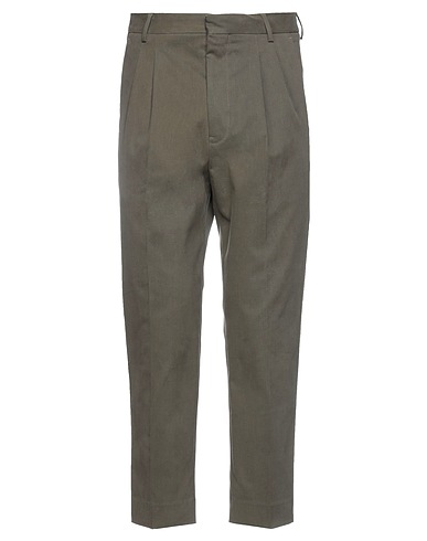 GRIFONI Pantalon Vert militaire 98% Coton, 2% Élasthanne