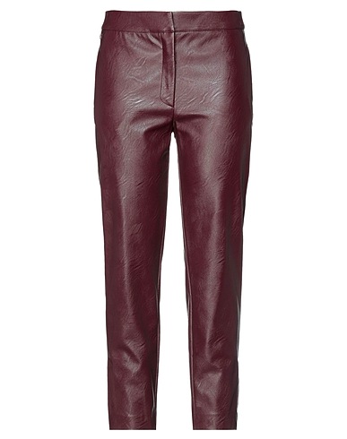 MANILA GRACE Casual pants Burgundy 100% Viscose, Polyurethane