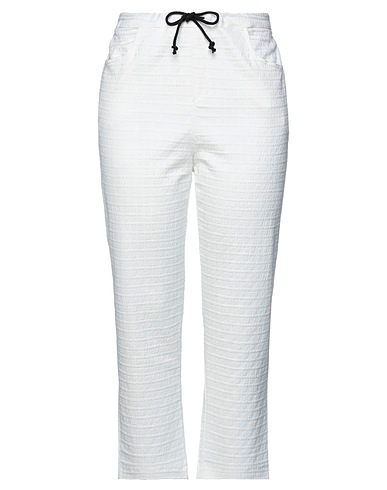 BRAND UNIQUE Casual pants White 62% Cotton, 31% Viscose, 4% Polyester, 3% Polyamide
