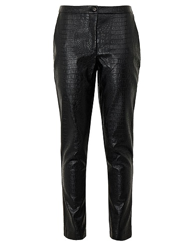 8 by YOOX Pantalone HIGH-WAIST CROPPED SKINNY PANTS
 Nero 100% Poliuretano
