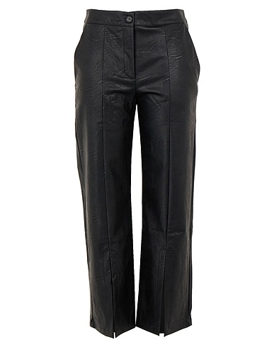 8 by YOOX Hosen CROPPED FRONT-SLIT PANTS
 Schwarz 100% Polyurethan