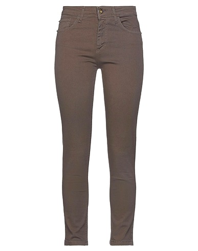 CYCLE Pantalone Marrone 97% Cotone, 3% Elastan