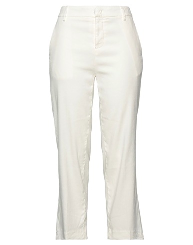 DONDUP Casual trouser White 54% Linen, 43% Lyocell, 3% Elastane