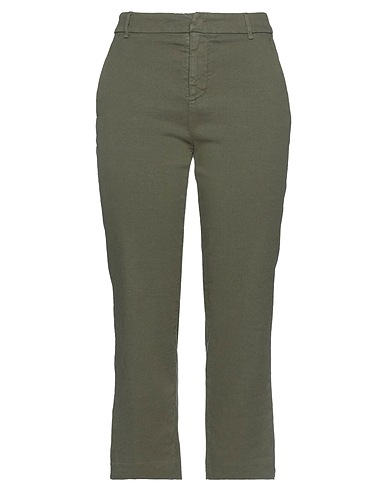 DONDUP Pantalone Verde scuro 54% Lino, 43% Lyocell, 3% Elastan