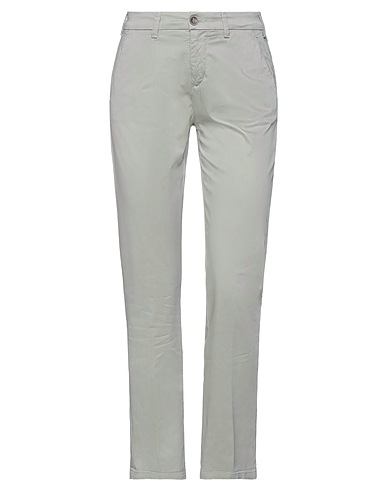 40WEFT Casual trouser Light grey 98% Cotton, 2% Elastane