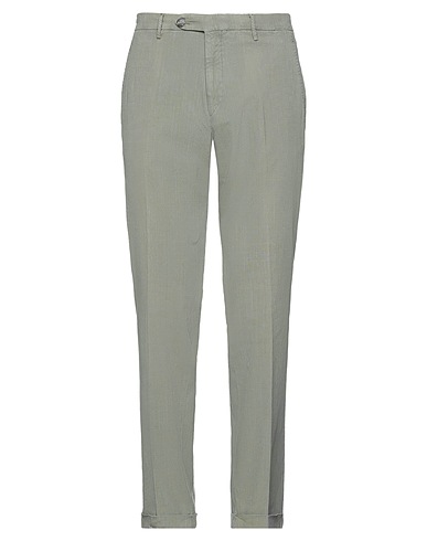 MICHAEL COAL Pantalone Verde militare 54% Cotone, 33% Lino, 12% Poliestere, 1% Elastan